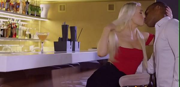 Interracial loving babe in public affair